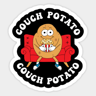 Funny Couch Potato Character Sticker